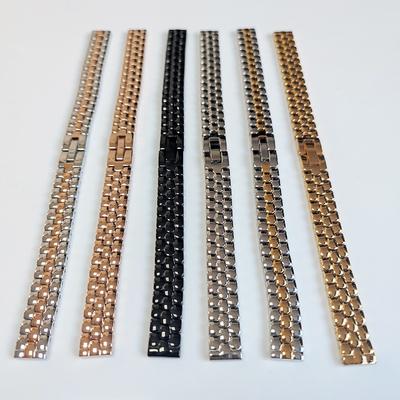 6 мм 8 мм 10 мм 12 мм 14 мм маленькие часы с ювелирной пряжкой три бусины сплошной нержавеющей стали женский ремешок