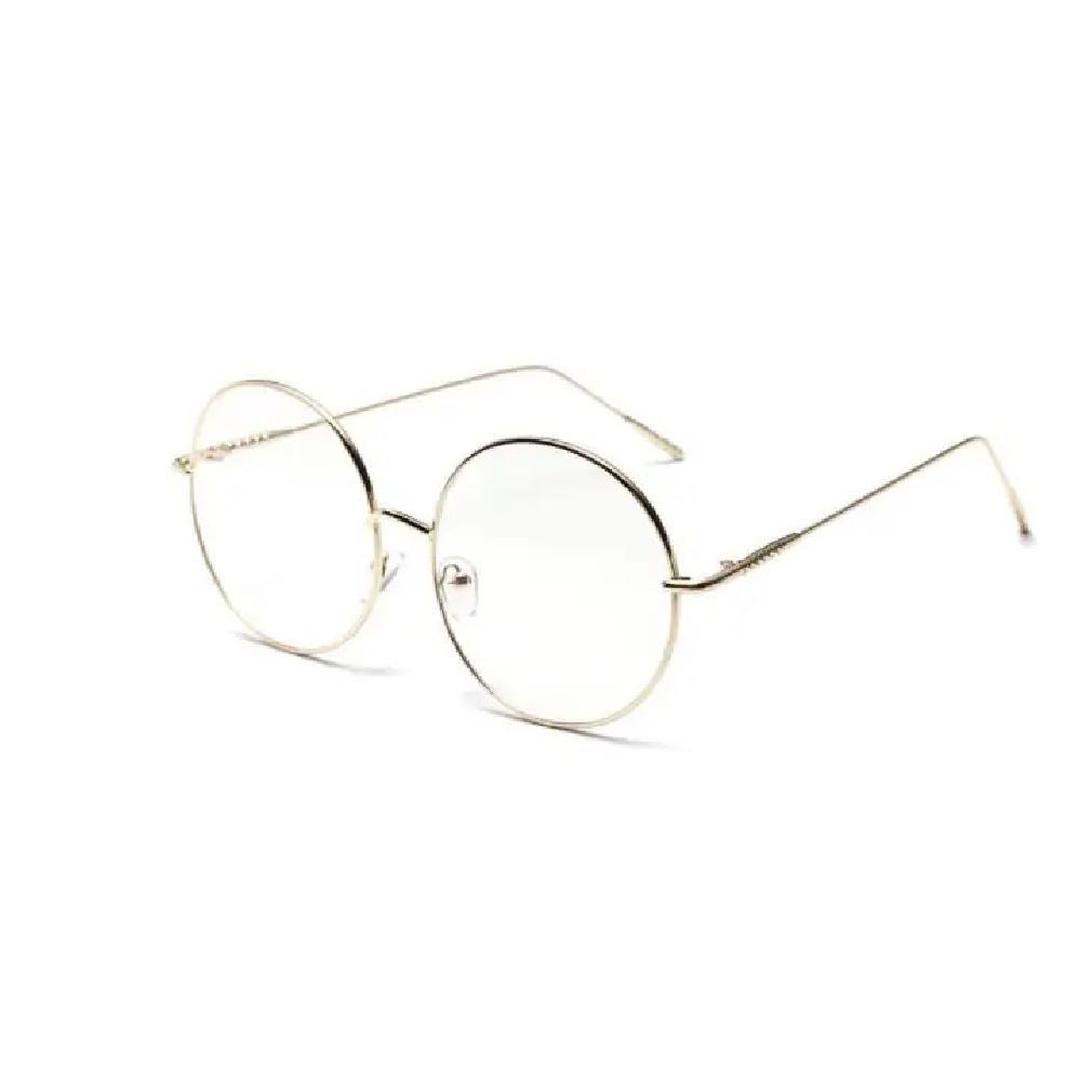Oversized Round Metal Anti Blue Light Woman Reading Glasses Men Clear Lens Vintage Eyeglasses Presbyopia Large Computer Goggles