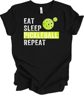 Eat Sleep Pickleball Repeat Funny Pickleball Player Gift Shirt Grandpa Retiremen