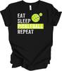 Eat Sleep Pickleball Repeat Funny Pickleball Player Gift Shirt Grandpa Retiremen