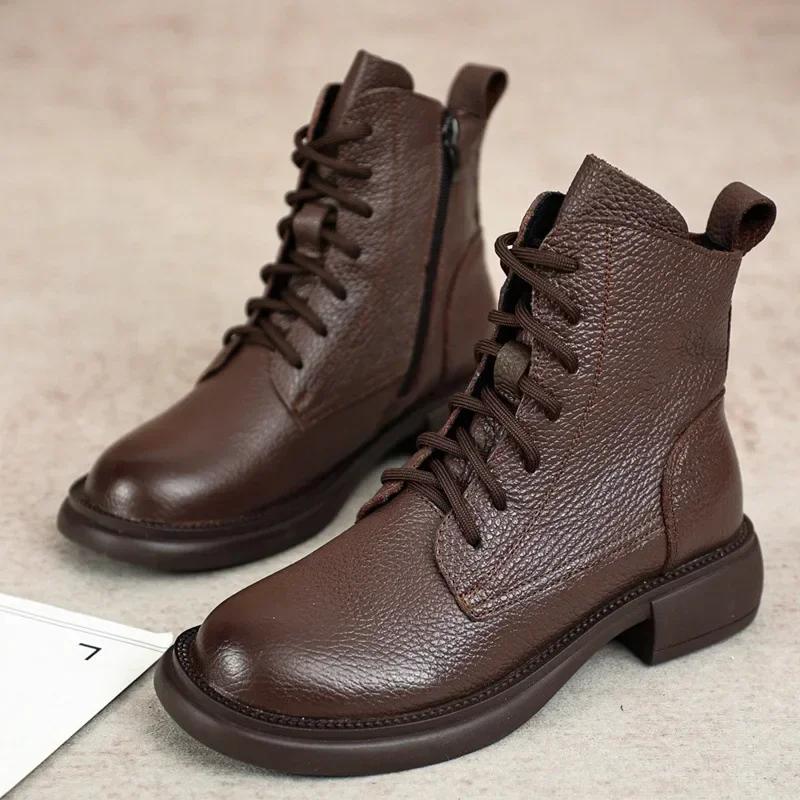 Woman New Black Boots Women Shoes Autumn Winter Zipper Motorcycle Boots British Style Platform Ankle Boots Girls Shoes