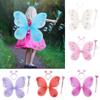 3Pcs/Set Dressing Up Princess Costume Sets Party Props Glitter Butterfly  Girls