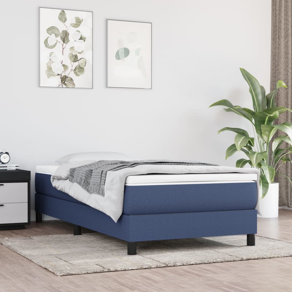 Vidaxl Rama Łóżka Bez Materaca Niebieska 90X190 Cm Tkanina