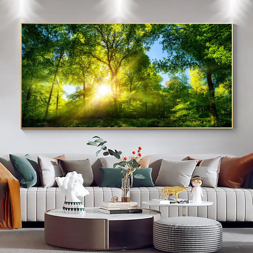 Пейзаж Лес Дерево Холст Картина Солнечные Плакаты и принты Настенные Художественные Фотографии для Гостиной Современный Домашний Декор Без Рамки