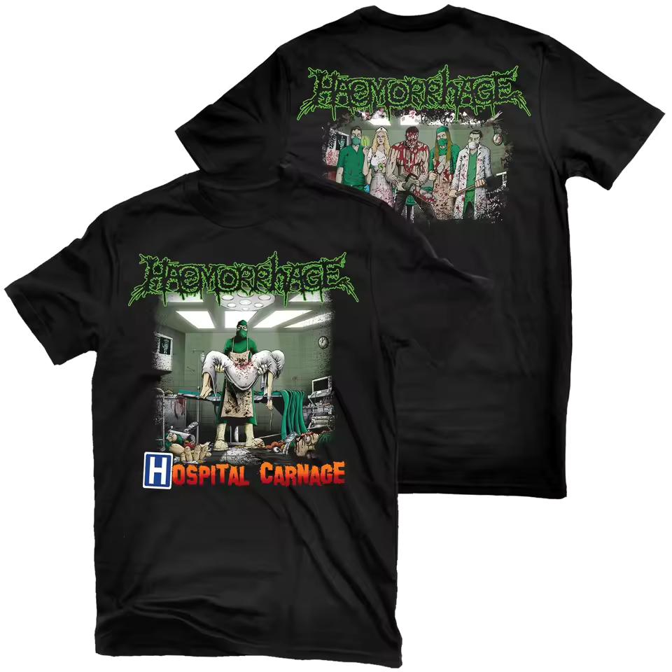 Haemorrhage Hospital Carnage Футболка с принтом для взрослых и детей Хлопковая графическая футболка Мужская Женская Летняя Уличная одежда