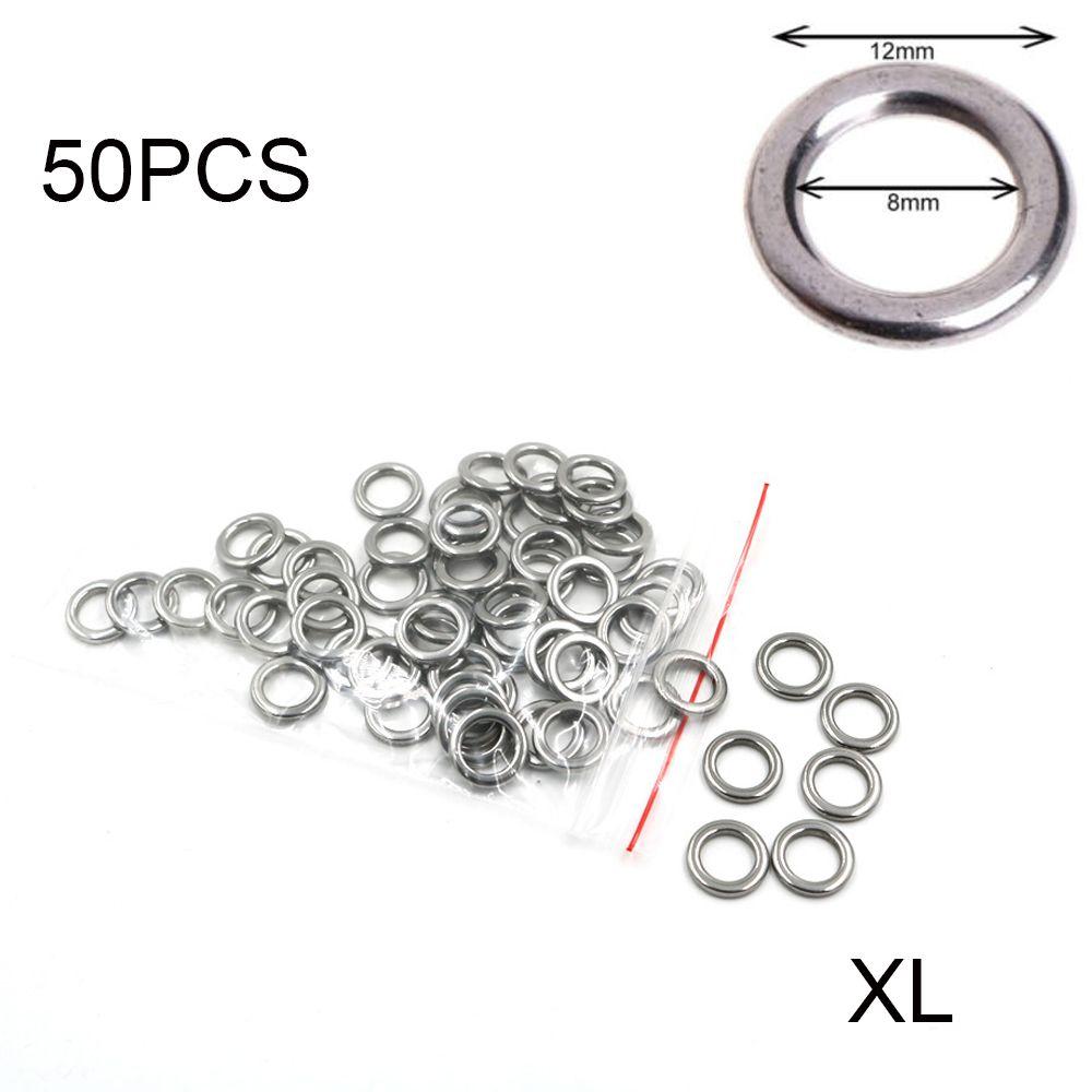 50 шт. высококачественные прочные рыболовные разъемные кольца из нержавеющей стали для рыбалки с поворотным креплением