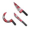 Halloween Tricky Props Horror Bloody Sickle, Masquerade Simulation Sharp Plastic Toys