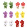 1 Pair Ear Studs Trendy Non-allergic Exquisite Elegant Double Layer Flower Design Women Earrings