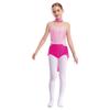 Kids Girls Lyrical Dance Performance Costume Sleeveless Rhinestone Ballet Gymnastic Leotard Figure Skating Competition Dancewear