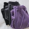 Plus-Size Women's Thick Velvet Sweatpants, 200lbs+, Winter Loose Fit, Versatile for Spring and Autumn, Cuffed Sport Trousers