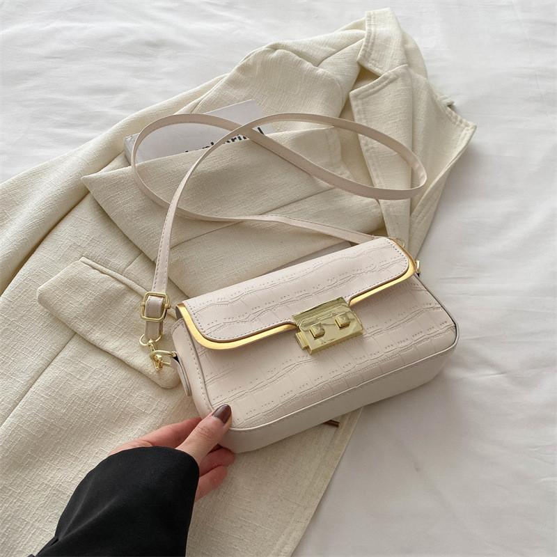 Modern Stylish Small Square Bag Beautiful Solid Color Design Everyday Shoulder Bag