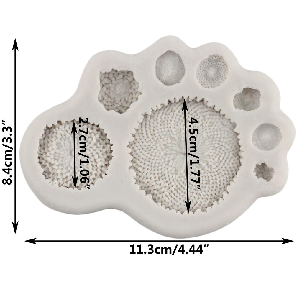 Daisy Sunflower Stamen Silicone Mould DIY Fondant Cake Decorating Tools Sugarcraft Candy Clay Chocolate Gumpaste Moulds