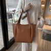 Luxury Large Capacity Tote Bags High Quality Commuter Shoulder Bags Simple PU Leather Women's Handbags Handheld Bucket Bags