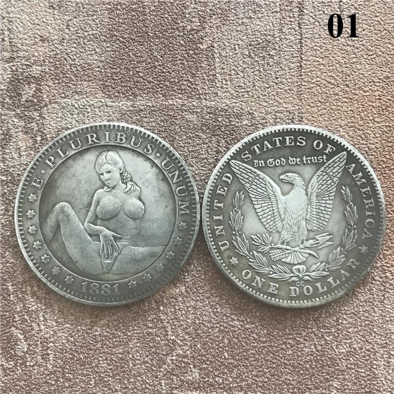 1 шт. забавные монеты антикварная монета доллара Моргана обнаженная женщина коллекция монет забавный подарок