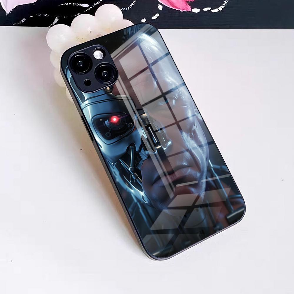 ЧЕХОЛ ДЛЯ ТЕЛЕФОНА Arnold Schwarzenegger Terminator Для IPhone 17 Pro Max 16 15 14 Pro Max 13 11 X Xs Xr 8 7Plus Стеклянная Крышка