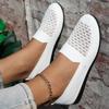 Fashion Women Flats Mesh Designer Comfortable Women Shoes Flat Slip-On Casual Loafers New Round-toe Four-Season Walking Sneakers Women