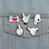 Cartoon Finger Gesture Love You Brooch Enamel Pin Creative Metal Decoration Brooch Backpack Lapel Badge Jewelry Gift for Friends