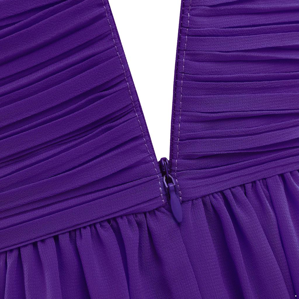 Детское платье для девочек на бретельках с цветочным узором, шифоновое плиссированное свадебное платье для подружек невесты