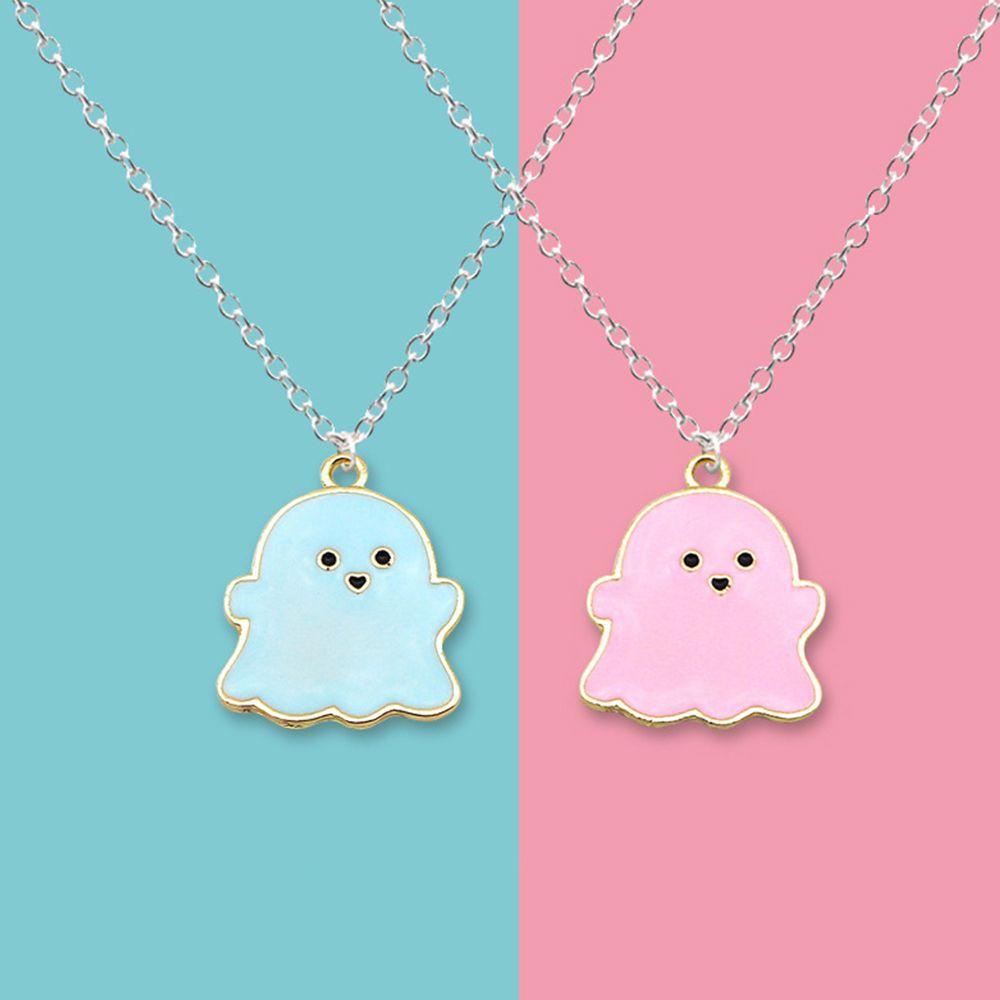 Unique Chain Couple Kids Gift Halloween Women Necklace Cartoon Necklace Zinc Zinc Alloy Ghost Key Chain