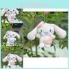 Creative Cartoon Plush Bunny Doll Keychain 10cm Fluffy Soft Toy With Unique Colorful Chains