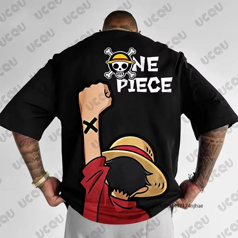 One Piece Луффи Зоро Аниме Графический Принт Мужская Хлопковая Футболка Летняя С Коротким Рукавом Футболки Одежда Повседневные Свободные Топы