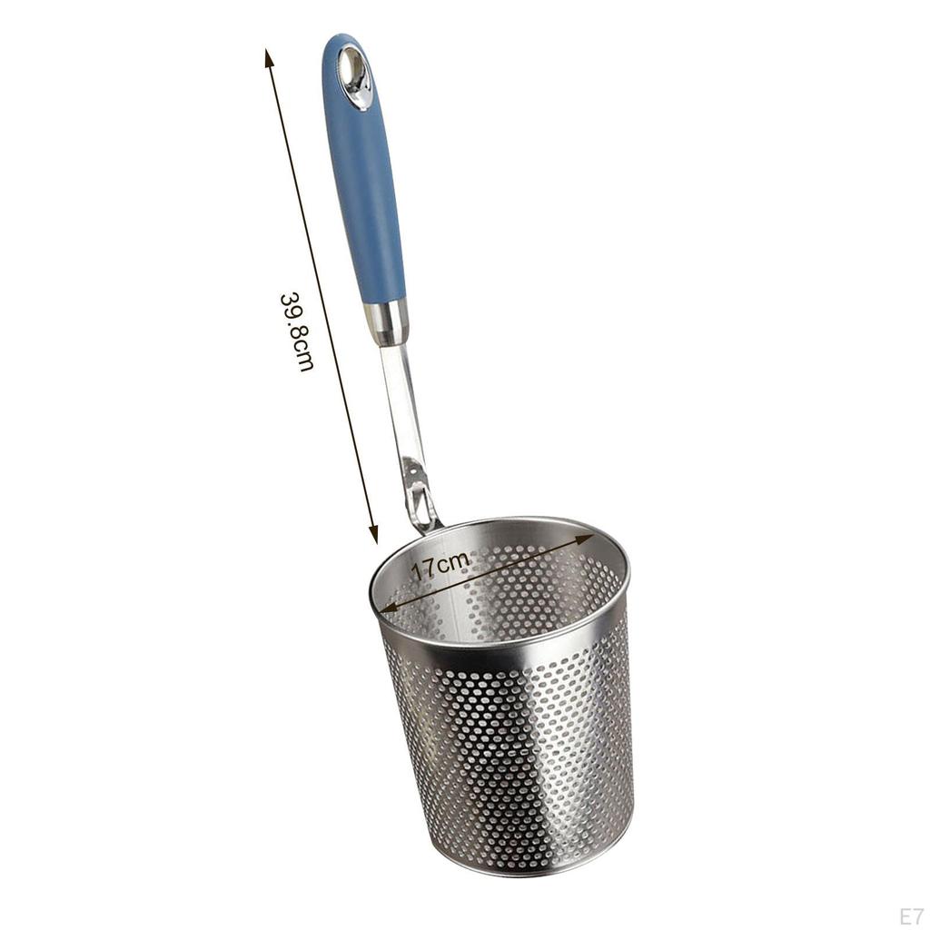Deep Fry Basket Spaghetti Strainer Spoon ,Stainless Steel ,Cylindrical Colander, Noodle for