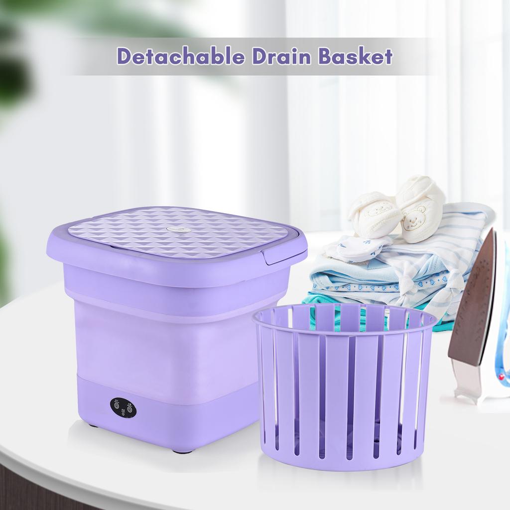 Портативная складная стиральная машина с ведром для сушки одежды, носков, нижнего белья, мини-электрическая бочка