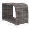 10 Piece Garden Lounge Set with Cushions Grey Poly Rattan