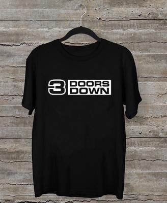3 DOORS DOWN ЛОГОТИП Группы Классическая Черная Футболка Все Размеры VC1011 Унисекс Футболка