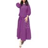 ZANZEA Women 3/4 Sleeve Blouse and Long Skirts Casual Two Piece Suit Sets