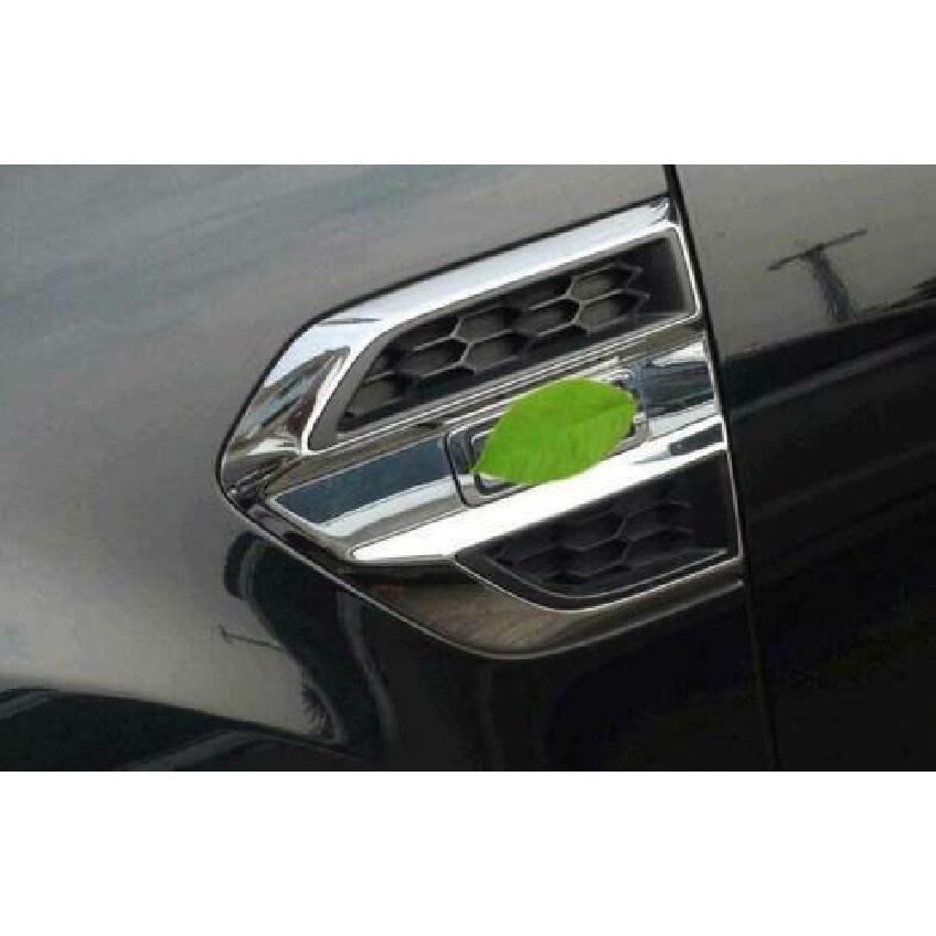 2015-2021 2PCS ABS Chrome Front Side Door Fender Cover Trim Fit For Ford Ranger
