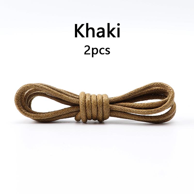 Круглые шнурки из вощеного хлопка, кожаные шнурки для оксфордов, водонепроницаемые шнурки для женской и мужской обуви, ботинок, лоферов, аксессуары для шнурков