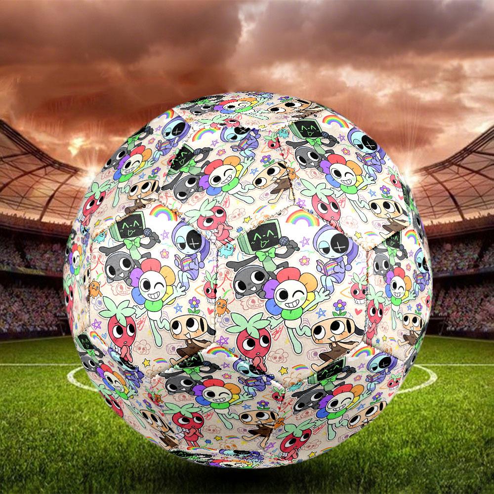 Dandy's World Print Size 5 Soccer Ball, Standard Match Football for Sports Game and Team Practice, Ideal Gift for Soccer Fans