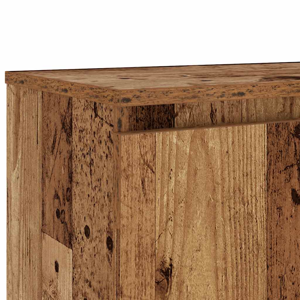 TV Cabinet with LED Lights Rustic Wood Look 120 x 30 x 36 cm