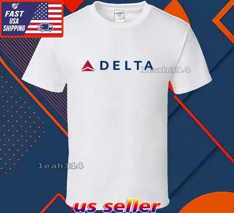 Новая футболка с логотипом Delta Airlines, смешная, американская, США, унисекс, размеры S-5XL