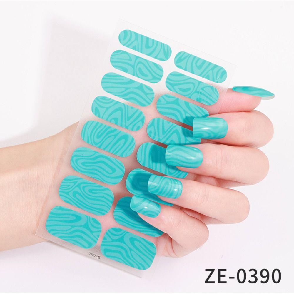 5Sheets Gradient Colors Gel Nail Polish Strips Glittering Gel Full Nail Wraps  DIY NAil Art Making