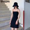 Брендовые модные модные платья с бретелькой на шее, женские летние женские сексуальные юбки с лямкой на шее, стиль Хепберн, маленькое черное платье, юбки с лямкой на шее