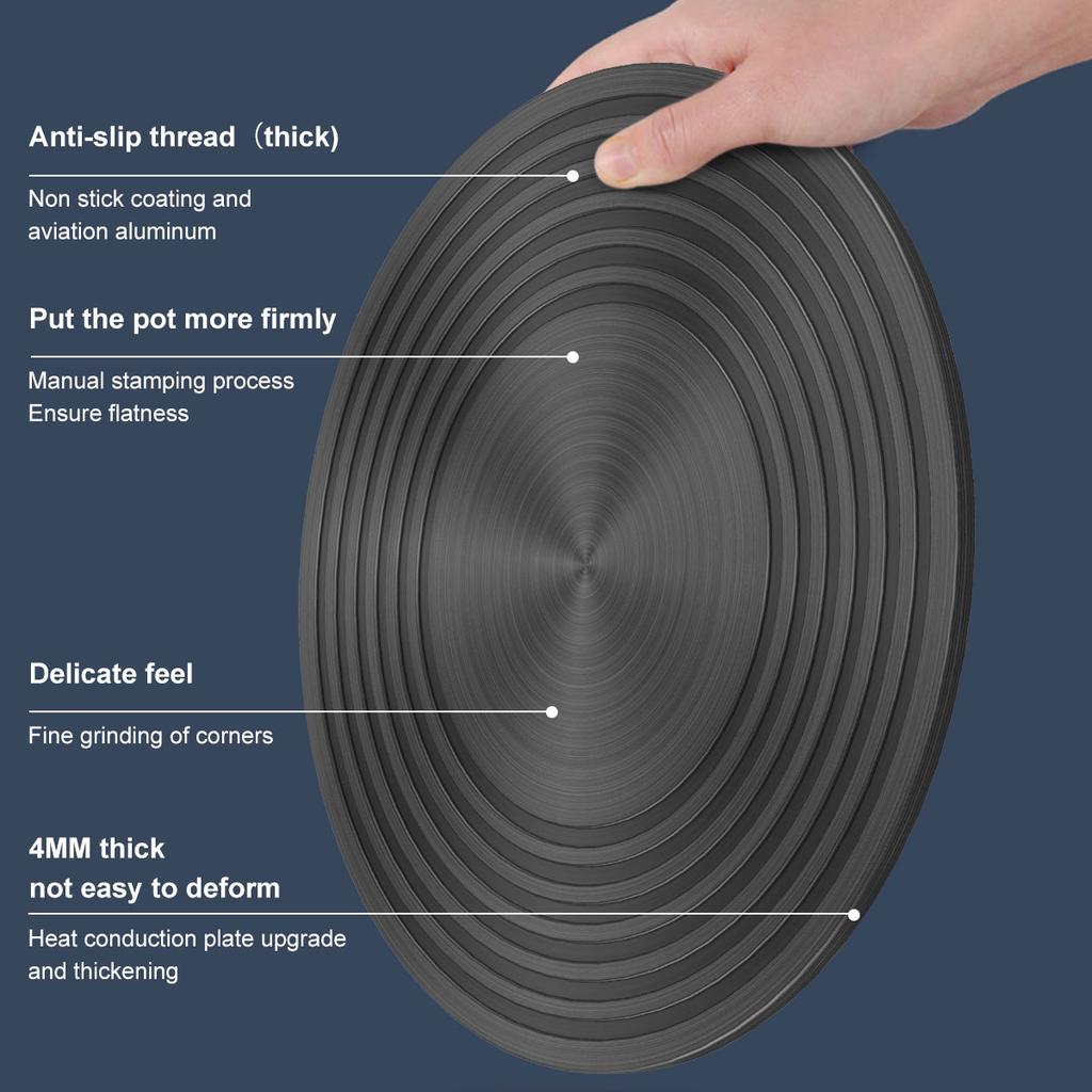 Теплораспределительная пластина из алюминиевого сплава, поддон для разморозки продуктов, кухонная защита от пламени, пластина для медленного кипячения, двусторонняя, нескользящая, для газовой плиты