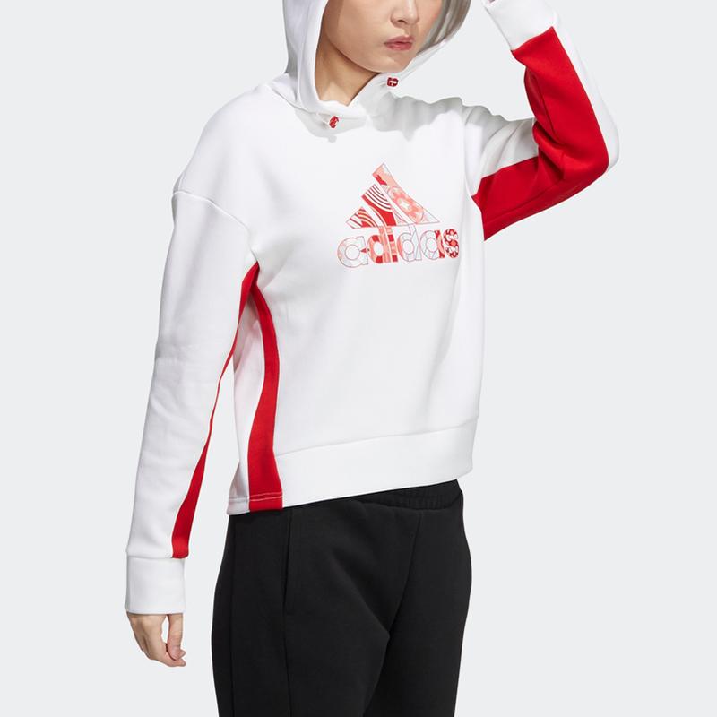 adidas Cny Tiger Year Limited Edition Повседневная спортивная дышащая толстовка с капюшоном женские топы белые HC2798