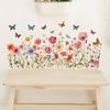 2 листа наклейки на стену гостиной цветок бабочки узор красочные наклейки самоклеящиеся настенные художественные фрески декор гостиной спальни