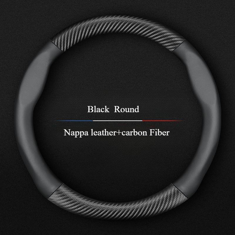 Steering Wheel Cover For Toyota Camry RAV4 Corolla 86 Reiz Wish CHR Celica Vitz Highlander Yaris Avalon Carbon Fiber Leather