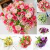 Artificial Head 21 Flower Silk Rose Bridal Wedding Bouquet Home Posy Decor