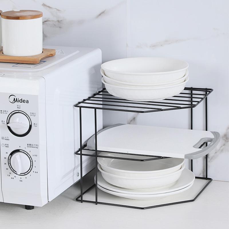 3-ярусная сушилка для посуды, кухонный органайзер, угловая полка, полка для хранения кастрюль без сверления, настольная полка, полка для хранения под раковиной