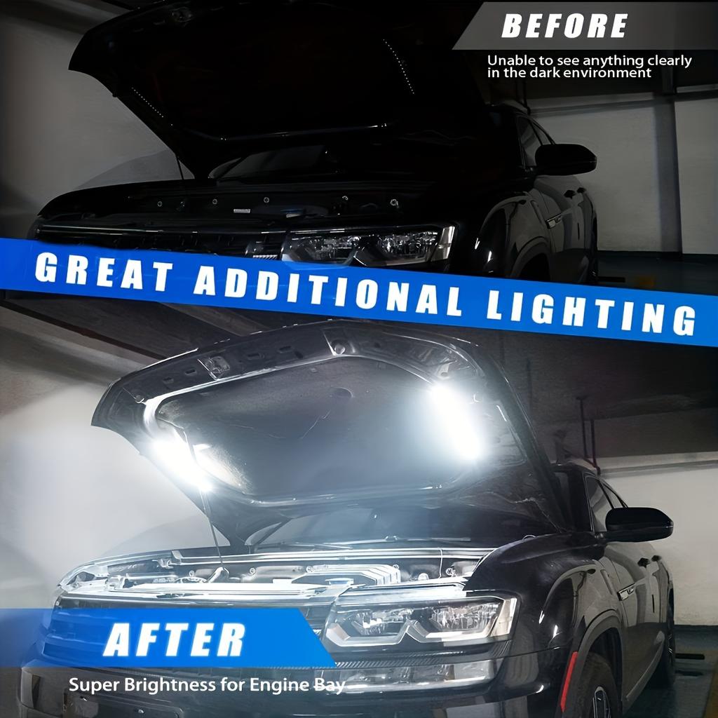 Универсальный капот двигателя нового автомобиля со светодиодной подсветкой ночного освещения и полосой для технического обслуживания сверхвысокой яркости и встроенным переключателем