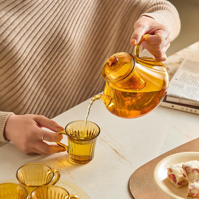 Corning VISIONS Crystal Glass Teapot Set