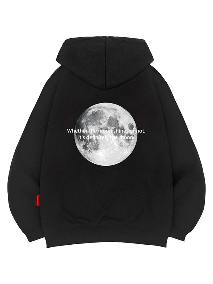 Худи с полной луной Унисекс Большой размер M~4XL (Тип B)
