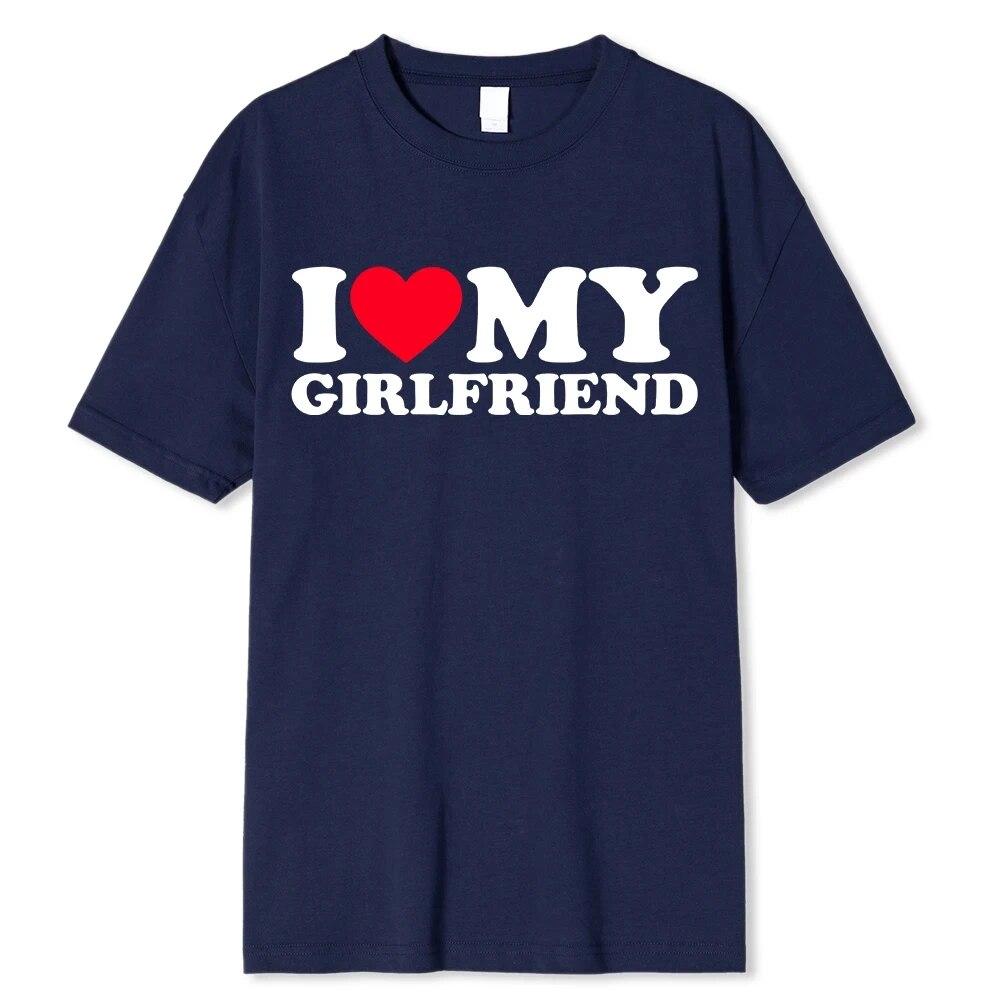 I Love My Boyfriend &I Love My Girlfriend So Please Stay Away From Me BF GF Saying Quote Gift Print Cotton T-shirt