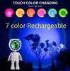 Modern Astronaut Robot Night Light Rainbow Projection Sunset Lamp for Bedroom Atmosphere Battery Operated Embedded Infinite