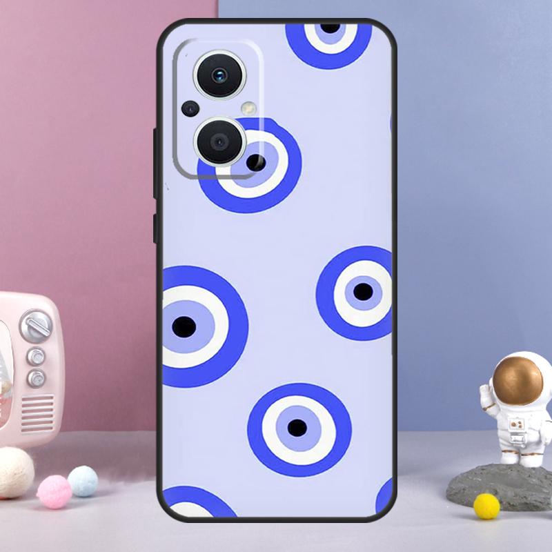 Счастливый глаз Синий с принтом Глаза Дьявола Чехол Для OPPO Reno 8 Lite 11F 12F 13F 14F 10 11 12 13 14 Pro OPPO Find X9 X5 X6 X8 Pro Чехол