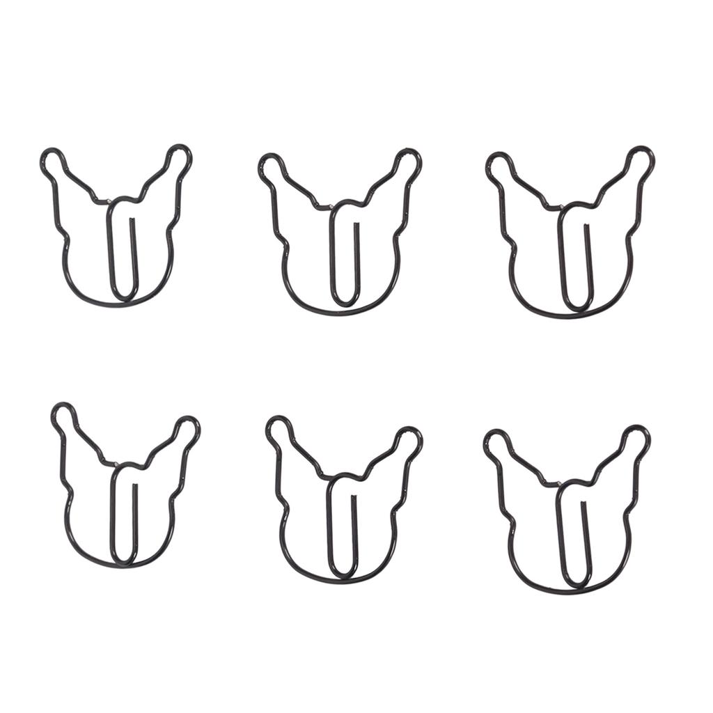 100 шт. Бумажные скрепки Противоскользящие Мультяшные Милые Легкие Скрепки для Офиса Школы Ежедневно